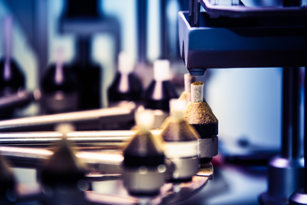 cannabis processors filling joint machine