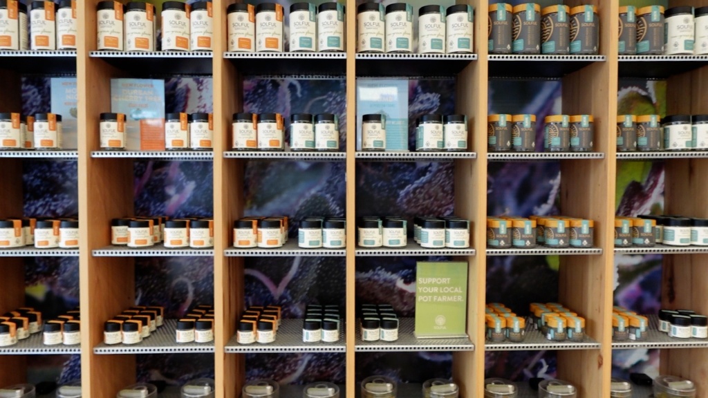 solful dispensary cannabis display