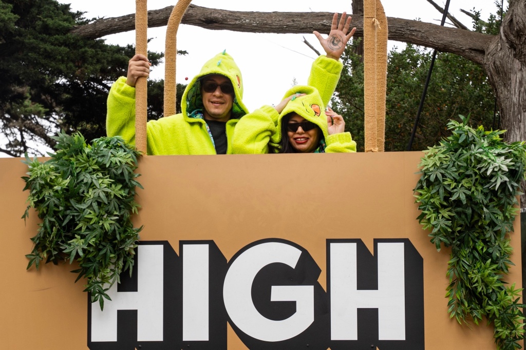 fans pose in Grass Lands at Outside Lands 2025