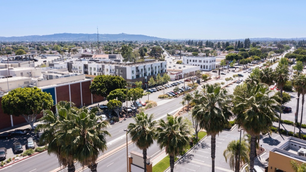 aerial view of baldwin park, california where cannabis corruption case centered