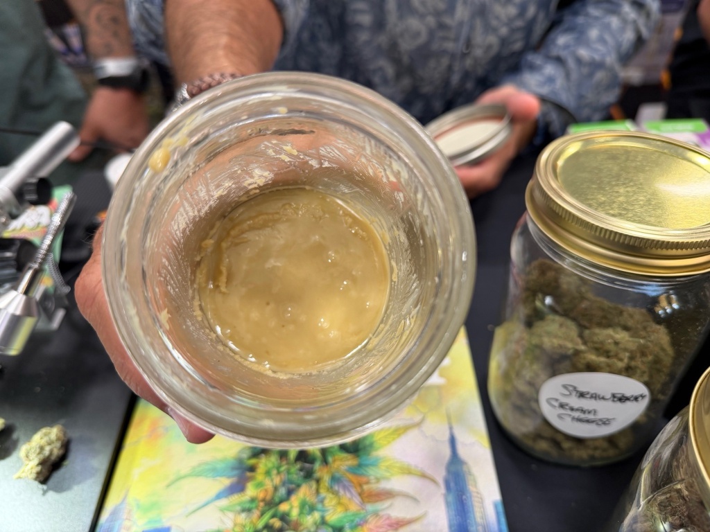 a jar of hash at hall of flowers new york