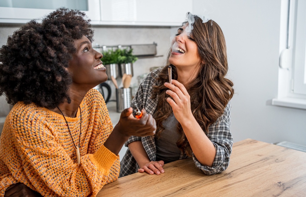 women enjoy their favorite weed strain