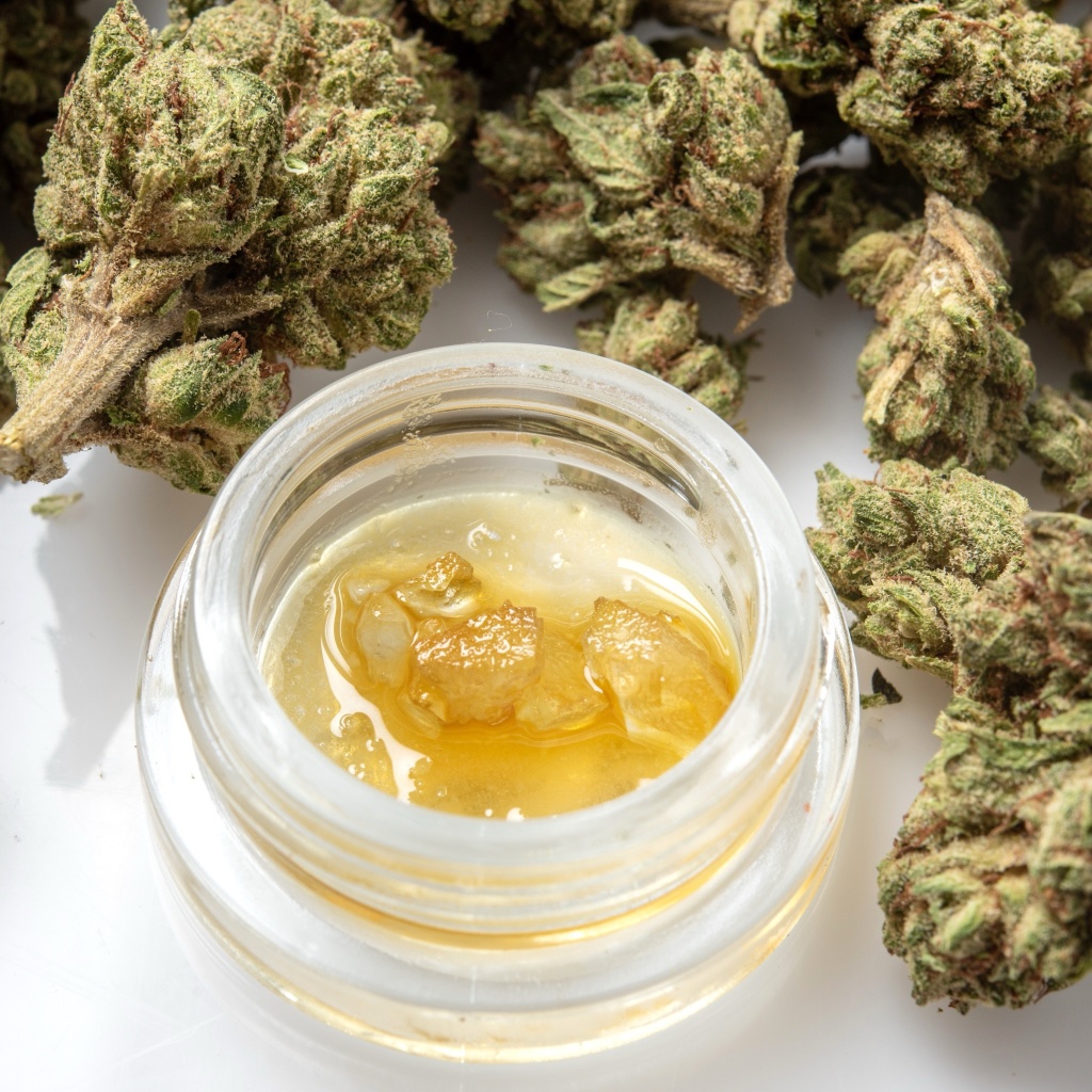 cannabis concentrate and buds