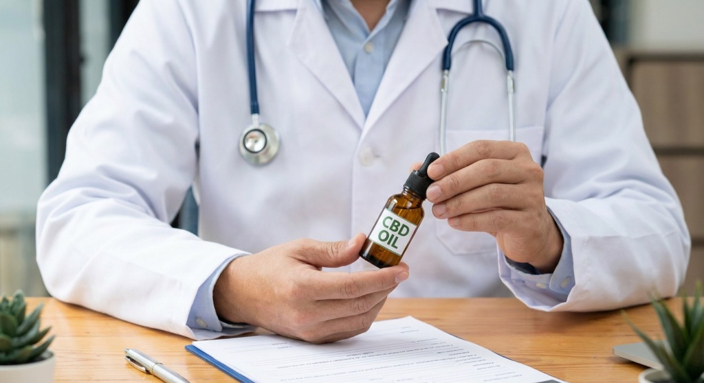 doctor holding cbd oil medicare cannabinoid program