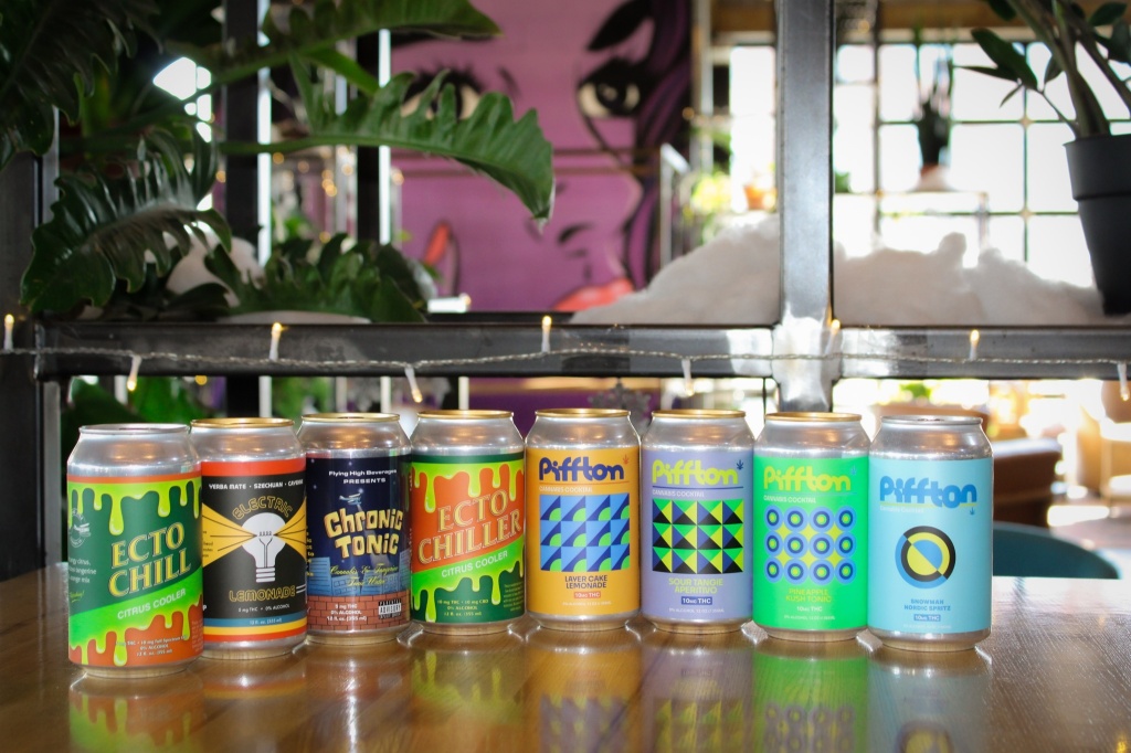 collection of hemp thc drinks from Earl Giles