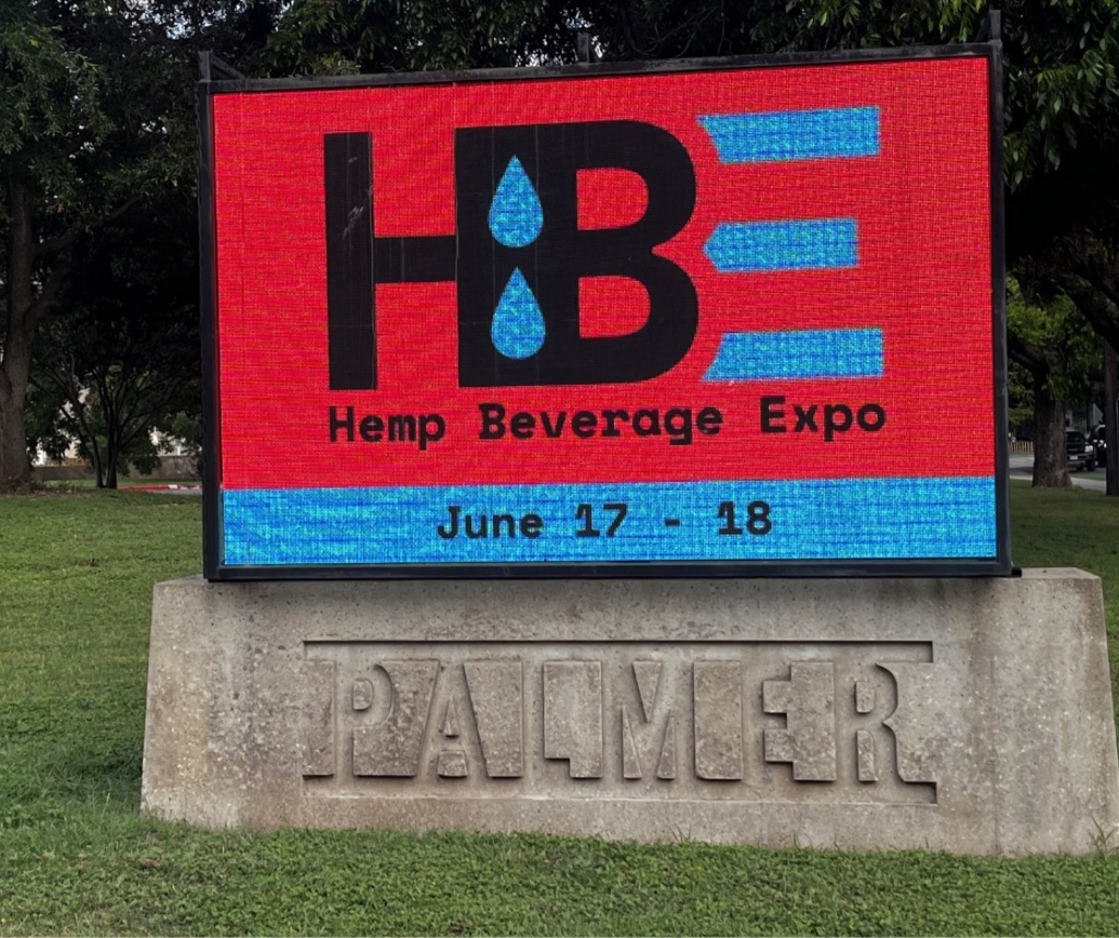 hemp beverage expo sign