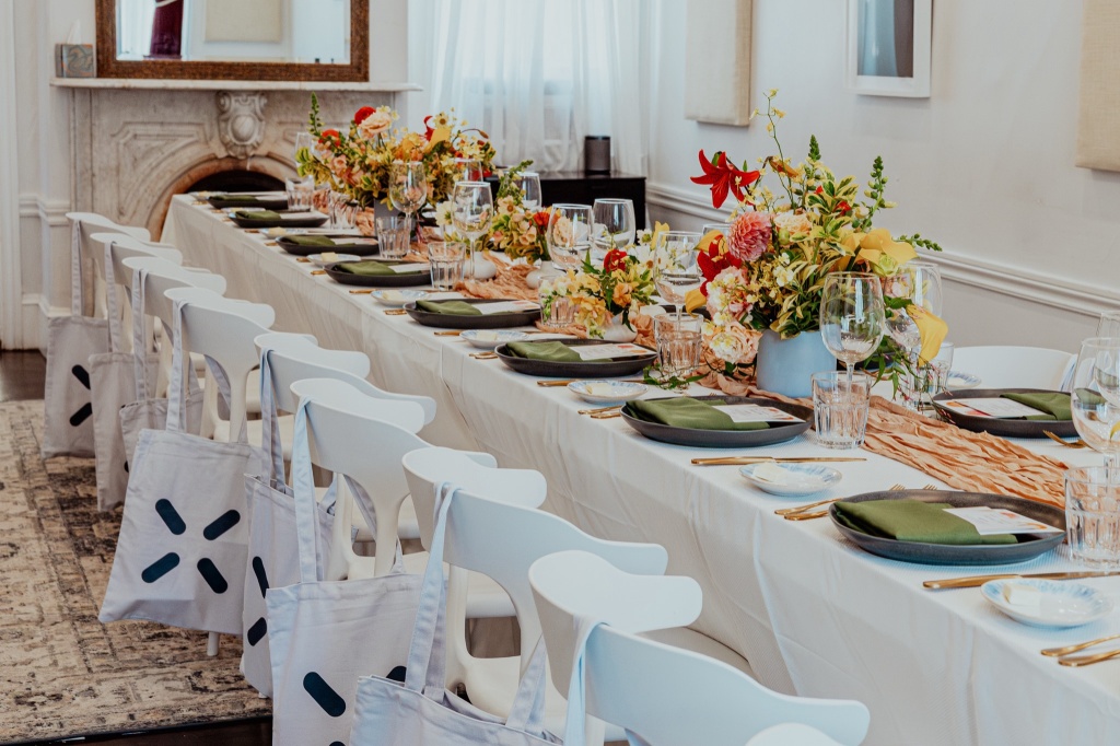 tablescape for pax lunch