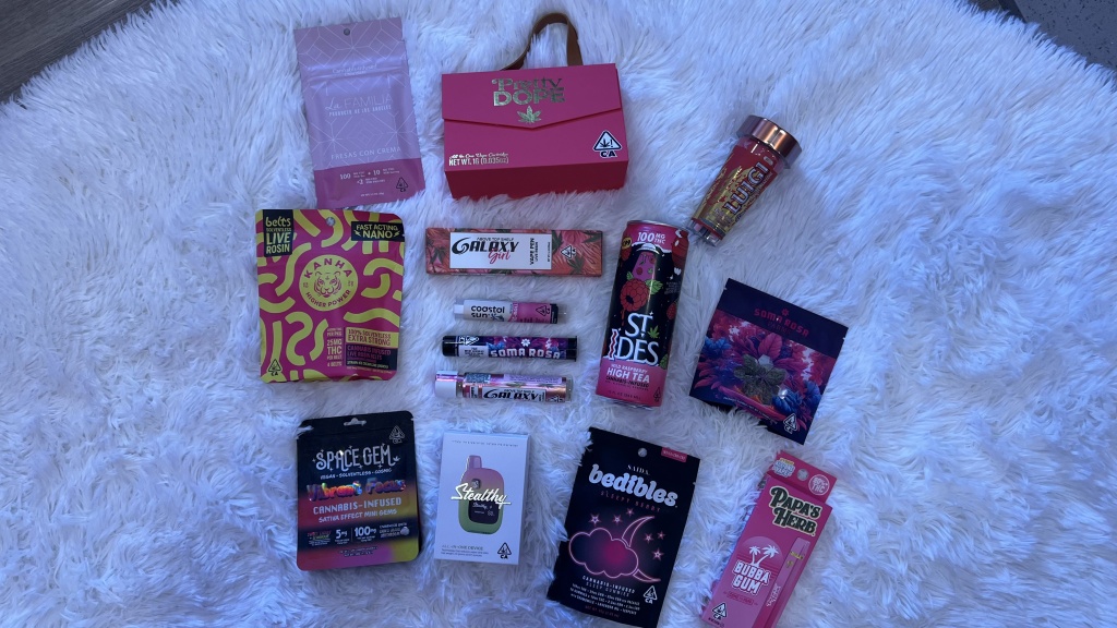 pink cannabis products from network show