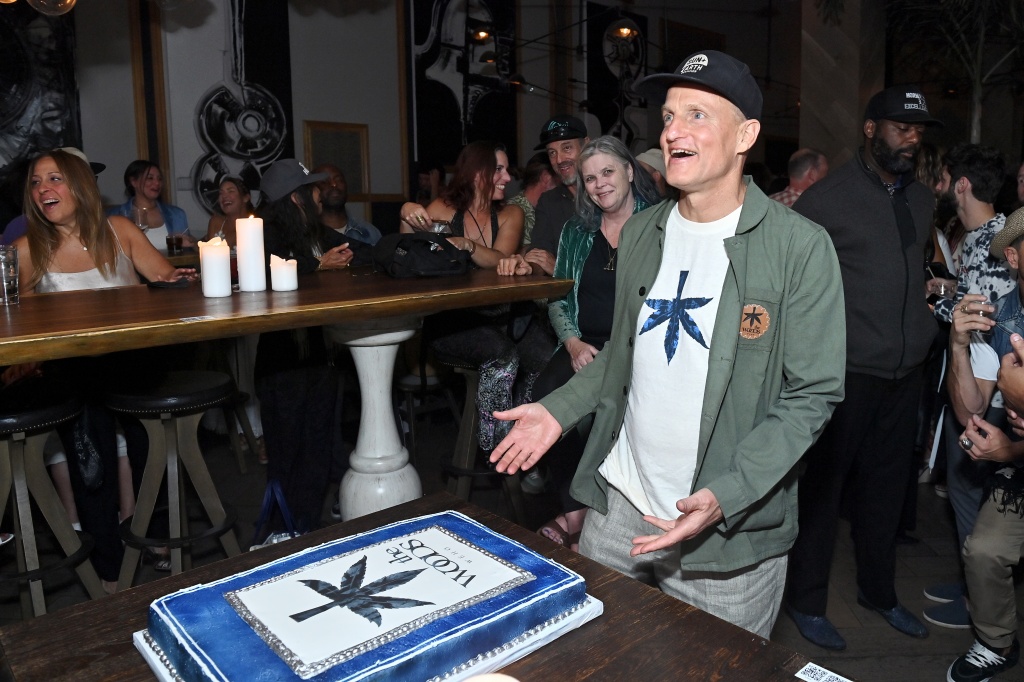 woody harrelson at his cannabis dispensary opening